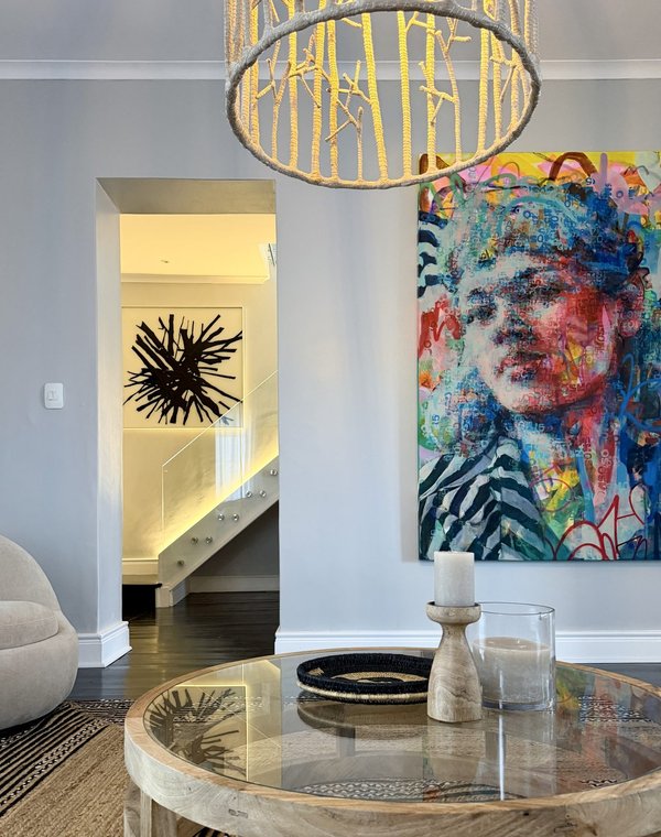Portrait art in the lounge